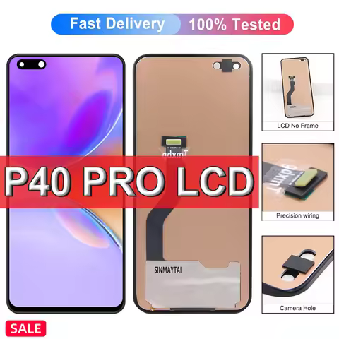 TFT p40 pro DIsplay For Huawei P40 pro ELS-NX9 ELS-N04 LCD Display Touch Screen Digitizer Assembly R