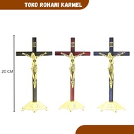 CATHOLIC SITTING CROSS (GOLD) TABLE CROSS/ CATHOLIC CROSS/
