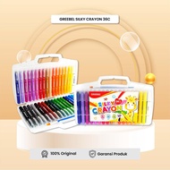 GREEBEL Silky Crayon 36 Colors Silky Crayon 36 Set Colors Soft Coloring Crayon/