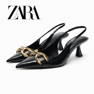Zara Pointed Toe Shoes Women Stiletto High Heels Casual Shallow Mouth Work Shoes