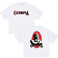 Man's Mr. Olympia Graphic Classic Logo Print Fitness T-Shirt Fashion American Sports Style 100% Prem