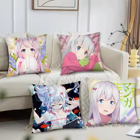 Anime Izumi Sagiri Pillow Case Square Pillow Bedroom Sofa Leisure Comfort Cushion Car Living Room Ho