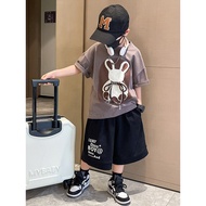 Handsome Boy Suit Medium Big Boy Boy Children Clothing Fried Street Summer Clothes Clothes 0 Short S