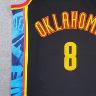 new  man Oklahoma City Thunder 8 Jalen Williams OKC embroidery basketball jerseys jersey black