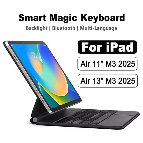 Backlight Magic Keyboard For iPad Air 11 13 inch M3 2025 7th Gen Magnetic Keyboard Case For iPad Air