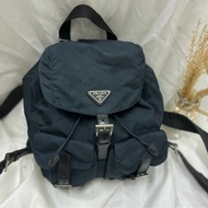 Prada Classic Nylon Backpack Prada 經典專櫃熱賣款帆布背包 海軍藍色背包 PRADA 背包