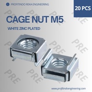 20 PCS CAGE NUT M5 M5 CAGE NUT/ M5 WHITE CAGE NUT/