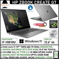Hp Gaming & Graphic Designing Laptop  ZBOOK/ CREATE  NVIDIA RTX 8GB ( 1YEAR WARRANTY T&C) UPTO 64GB