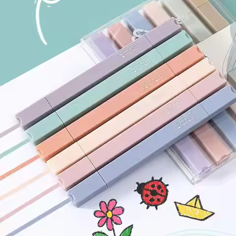 School Supplies Fluorescent Pen Text Drawing Highlighter Pen Set Pastel Markers Pastel Highlighter B