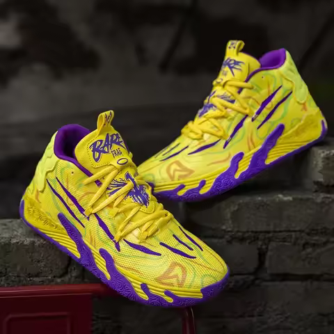 High Quality Mens Basketball Sneakers Wearable Gym Non-slip Training Sports Shoes for Kids Cushion B