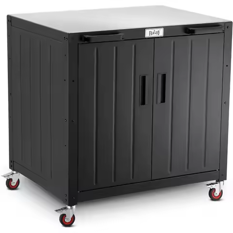 Grill Table, Outdoor Bar Cart Grill Cart with Storage Cabinet,Modular Outdoor Kitchen Island, Outdoo