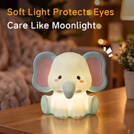 Bedroom Soft Light Elephant Light USB Rechargeable Silicone Night Light Children's Room RGB Night Li