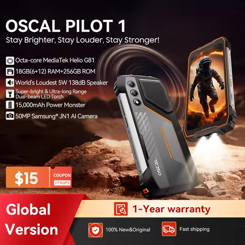 [World Premiere ]Blackview OSCAL PILOT 1 Rugged Phone, 6GB 256GB Smartphone, 6.67'' HD+Display Mobil