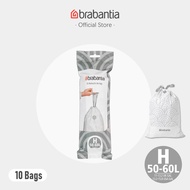 BRABANTIA PerfectFit Bin Liner for 50-60L Bin Size H, 10 Bags Roll Pack