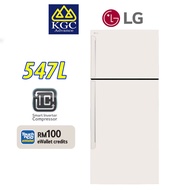 LG 547L Top Freezer Fridge GN-C702HQCM Smart Inverter Refrigerator in Beige
