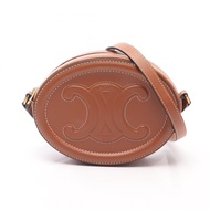 【二手】Celine CELINE單肩包 橢圓形手提包 Cuir Triompheブラウン皮革橢圓形手提包 Cuir Triomphe 單肩包