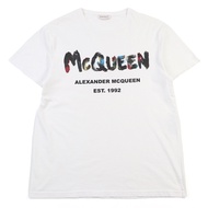 Excellent condition Alexander McQueen 2022 727285 100% cotton logo print crew neck short sleeve T-sh