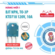 [1 CON] Power NPN Transistor, KTD718 D718 120V, 10A TO-3P New Genuine KEC