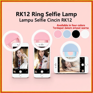 【ready stock】Selfie Ring Light RK12 LED 3 Level Brightness Adjustable Phone Ring Light Selfie rechar