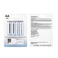 {Susan Department Store} AA/AAA 1.5V USB Type-C lithium rechargeable battery 2200mWh/600mWh battery