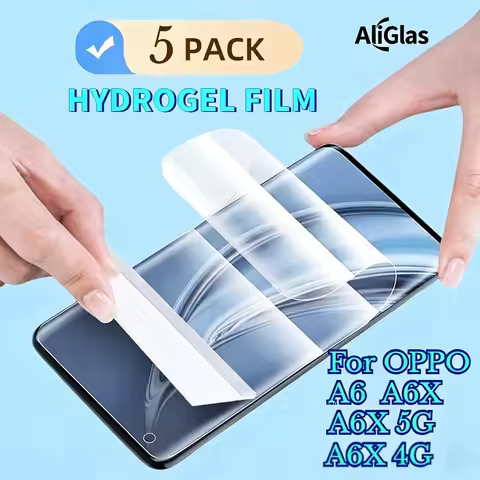 5Pcs Transparent Soft Hydrogel Film for OPPO A6X 4G A6X 5G Series Screen Protector Film For OPPO A6 