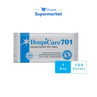 HospiCare 70% IPA 701 Alcohol Wipes (100 sheets)