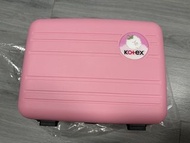 Kotex 全新粉紅色化妝箱/旅行箱  33x17x26cm 可掛行李柄