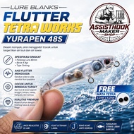 LURE BLANK FLUTTER TETRA WORKS YURAPEN 48S [LB01]