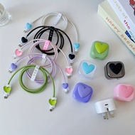 Suitable for Apple 20W British Standard Charger Data Cable Protection Heart Charging Head Protection