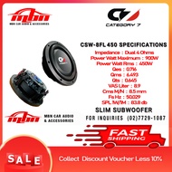 Quality Car Audio Subwoofer Category 7 8" Subwoofer Dual 4 Ohms,  450 watts rms 1pc, 900 watts max power 1 pc