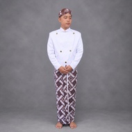 White Solo Beskap White Beskap/ POLOS Pre-wedding Beskap/