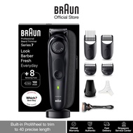 Braun Beard Trimmer BT 7440 with Hair Clipper Mini Foil Shaver Attachment and Precision Dial Black S