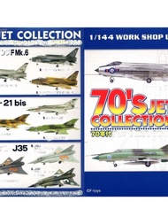 Ready Stock F-toys 1/144 70s Jet Lightning J35 Dragon MiG 21 Fighter Pre-Painting Assembly Model