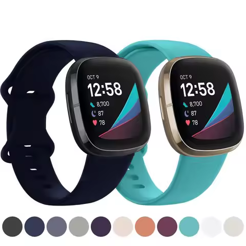 Silicone Strap For Fitbit Versa 3 4 Sport Smart Watch Replacement Wristband For Fitbit Sense/Sense 2