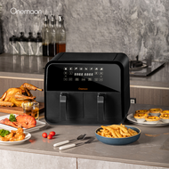 Onemoon D8 DUAL BASKET AIR FRYER Oven Black 8L Large High-capacity Cooker Non-stick Cookware Electric Digital