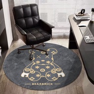 Carpet round Modern Minimalist Home Office Bedroom Computer Chair Mat Gaming Chair under Desk Keyboa