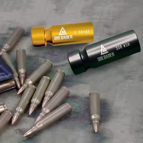 Multi-Caliber Ammo Bullet Checker, 9mm/.40S&W/.38Super/5.56/7.62 Chamber Gauge for Reloading Precisi