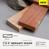 1x3 Meranti wood (18mm x 65mm) Finger joint wood | Meranti timber | Batang kayu perabot | Kayu meran
