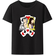 S-5XL Ready stock Women Alice in Borderland Short-sleeve Creative Cotton Print T Shirt Men Humor Cas