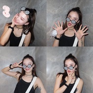 [JCBV] New Cosplay Glasses Vertigo Pattern Funny Decorative Glasses Anime Dizzy Eyeglasses Birthday 
