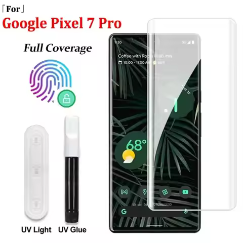 2Pcs UV Liquid Glue Full Screen Protector for Google Pixel 7 Pro Phone Protection Film for Google 6A