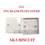 3x3 PVC BLANK PLATE COVER / 3x3 SOCKET COVER