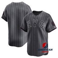 เสื้อเบสบอลผู้ชาย New York Mets แบบกราฟไฟต์ ปี 2024 City Connect