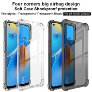 [SG] Oppo A74 4G - Imak Shock Resistant Case Full Coverage Casing Cover Airbag Version Transparent Clear Matte Black