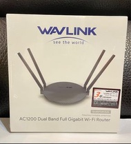 全新《WAVKINK》AC1200 Dual Band Full Gigabit Wi-Fi Router 路由器，全新未開封
