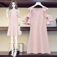 Large womens dress summer fashion dress women 2023 new Korean version temperament fat sister waist s