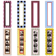 8-piece Magnetic Photo Frame Set Fridge Magnet Photo Frame Suitable for 1.5 X 8 Inch Photo Frame Str