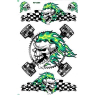 Skull Stickers Car Decoration For Motorcycles Cars And Desired Surfaces. Size: 27 X 18 cm. Quantity 