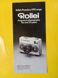 1978年 Rollei 祿萊 Photokina range- Progress in photography for over 50 years. Rollei 50th 週年紀念，Photoki