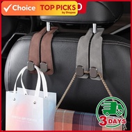 GEESO Ultra-Fine Fiber Leather Car Seat Backrest Double Hook – Metal Suede Car Accessories